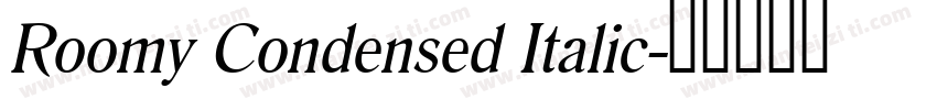 Roomy Condensed Italic字体转换